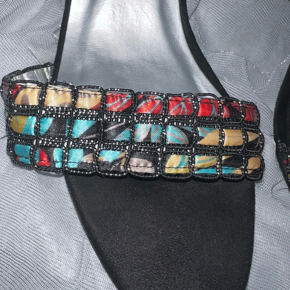 Beaded Multicolor Women's Heels - Picture 4 of 8
